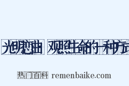 光明恋曲·观照生命的一种方式是什么意思的图片